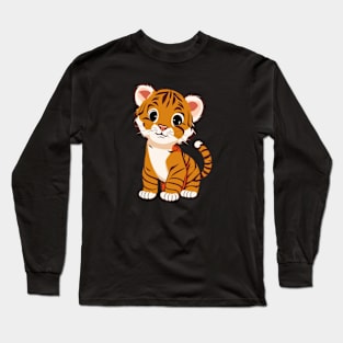 Cute Baby Tiger Cub Long Sleeve T-Shirt